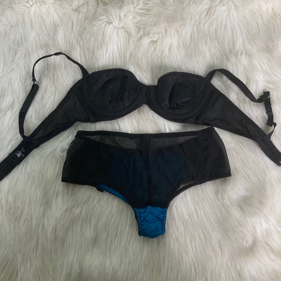 TEAL Lascivious bra and panty set - Picture 4 of 7